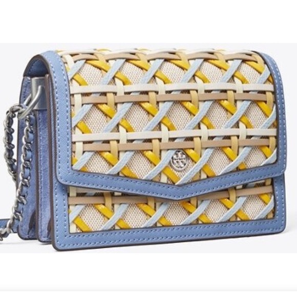 Tory Burch Handbags - TORY BURCH- NWT AND DUST BAG- ROBINSON WOVEN MINI WITH SHOULDER STRAP